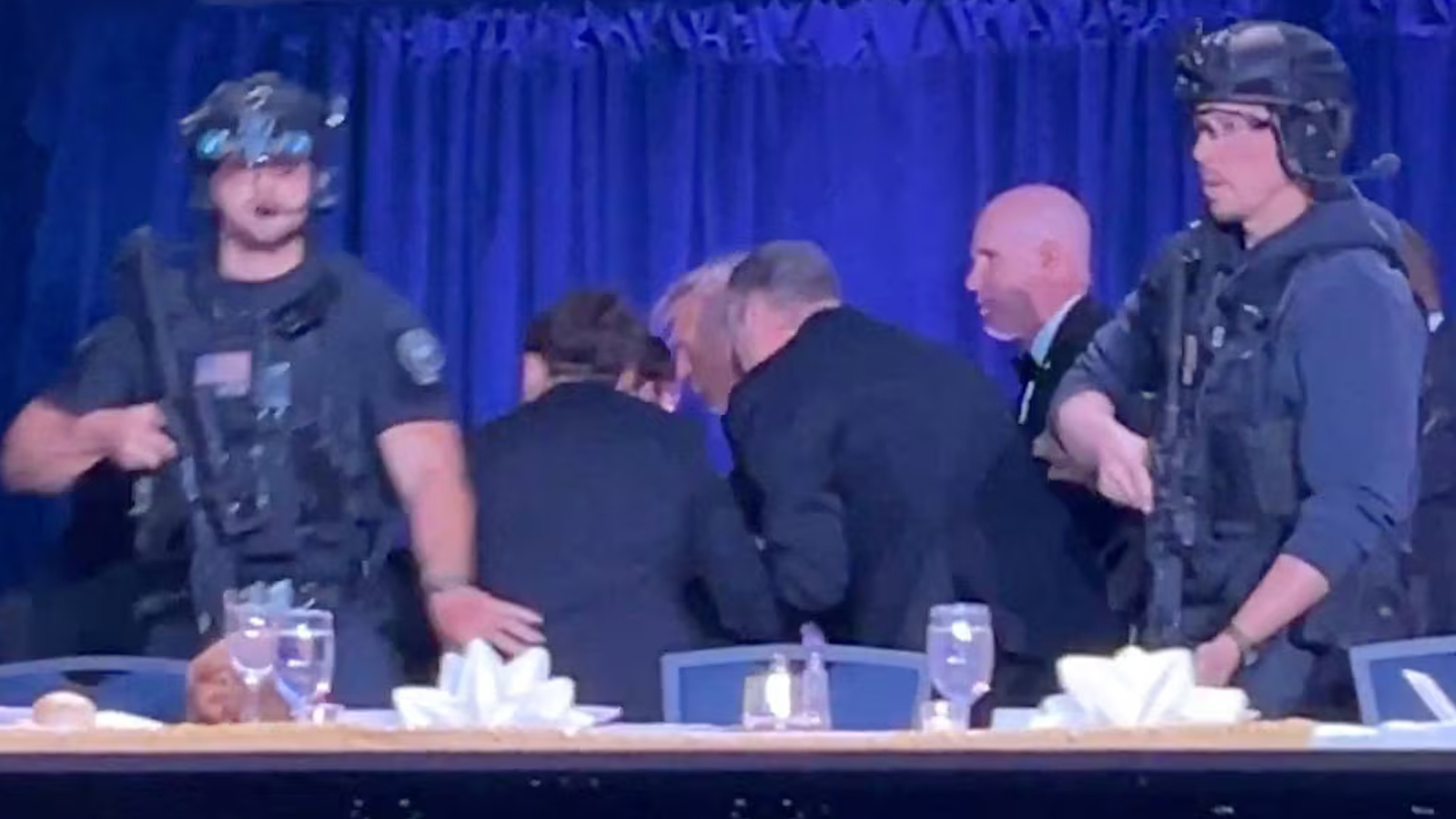 Trump safe after being rushed from White House correspondents dinner, shooter in custody