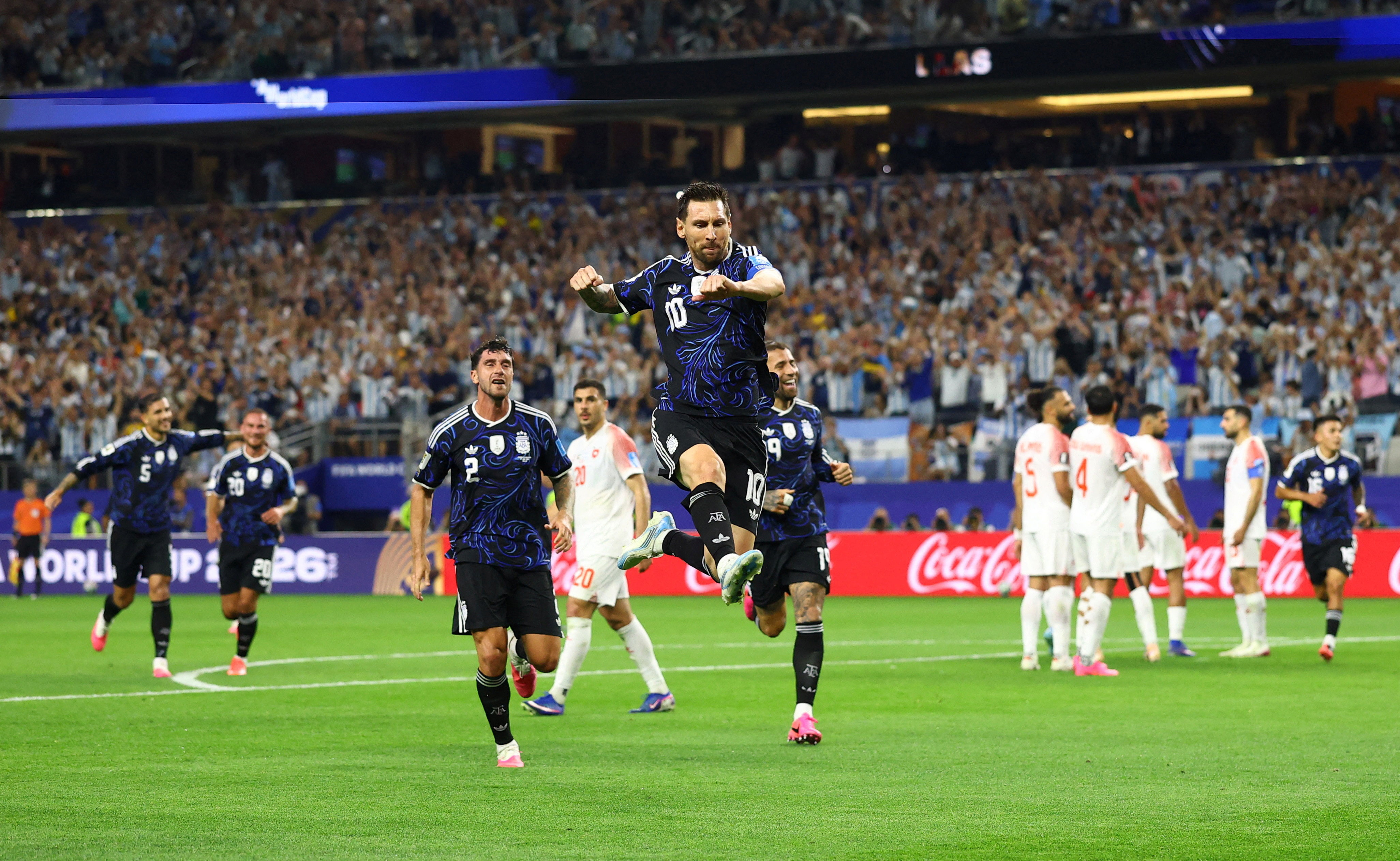 Seventh heaven for Messi as Argentina thrash Jordan in dead rubber
