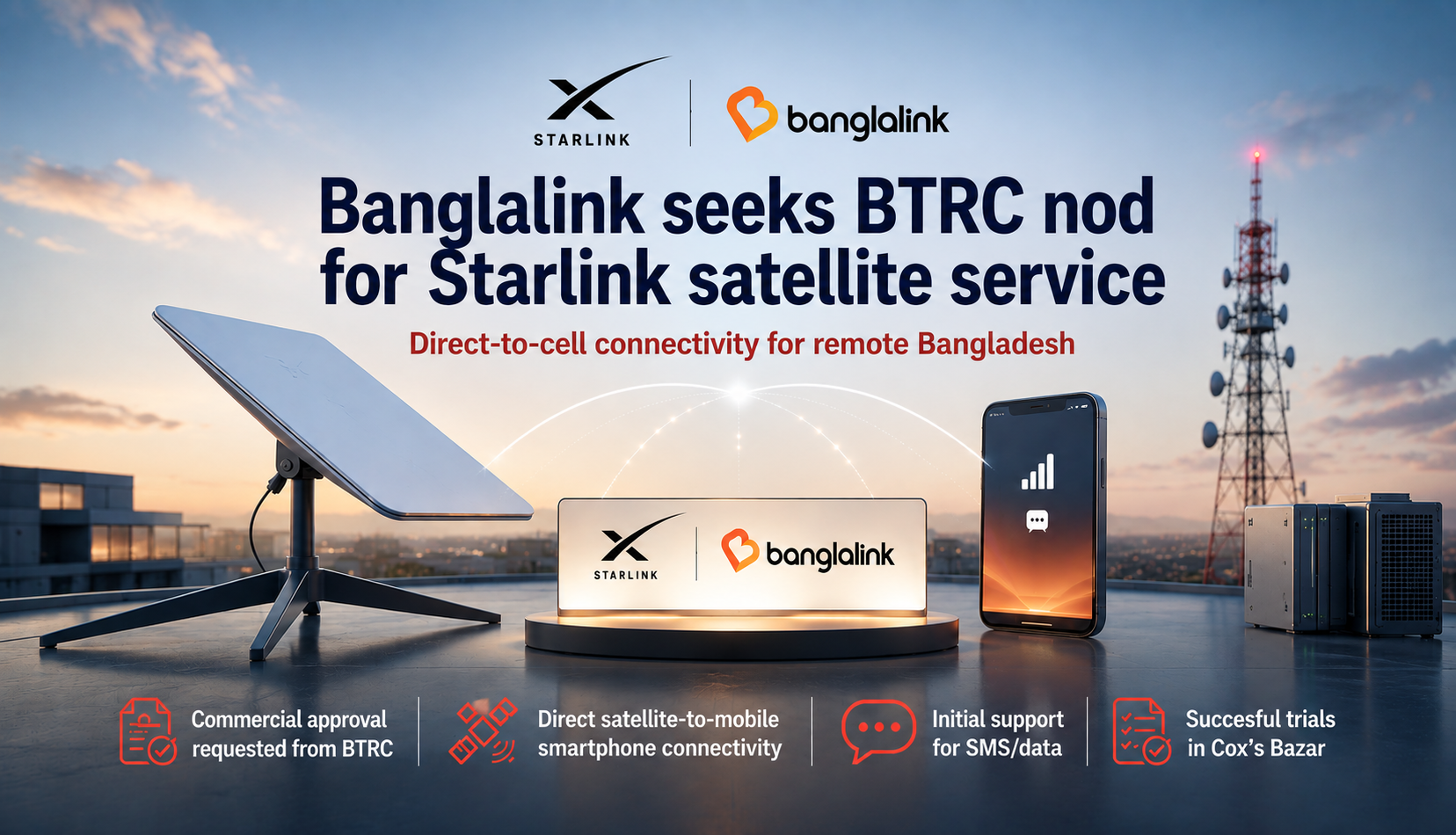 Banglalink seeks regulator’s nod to launch satellite-to-mobile service