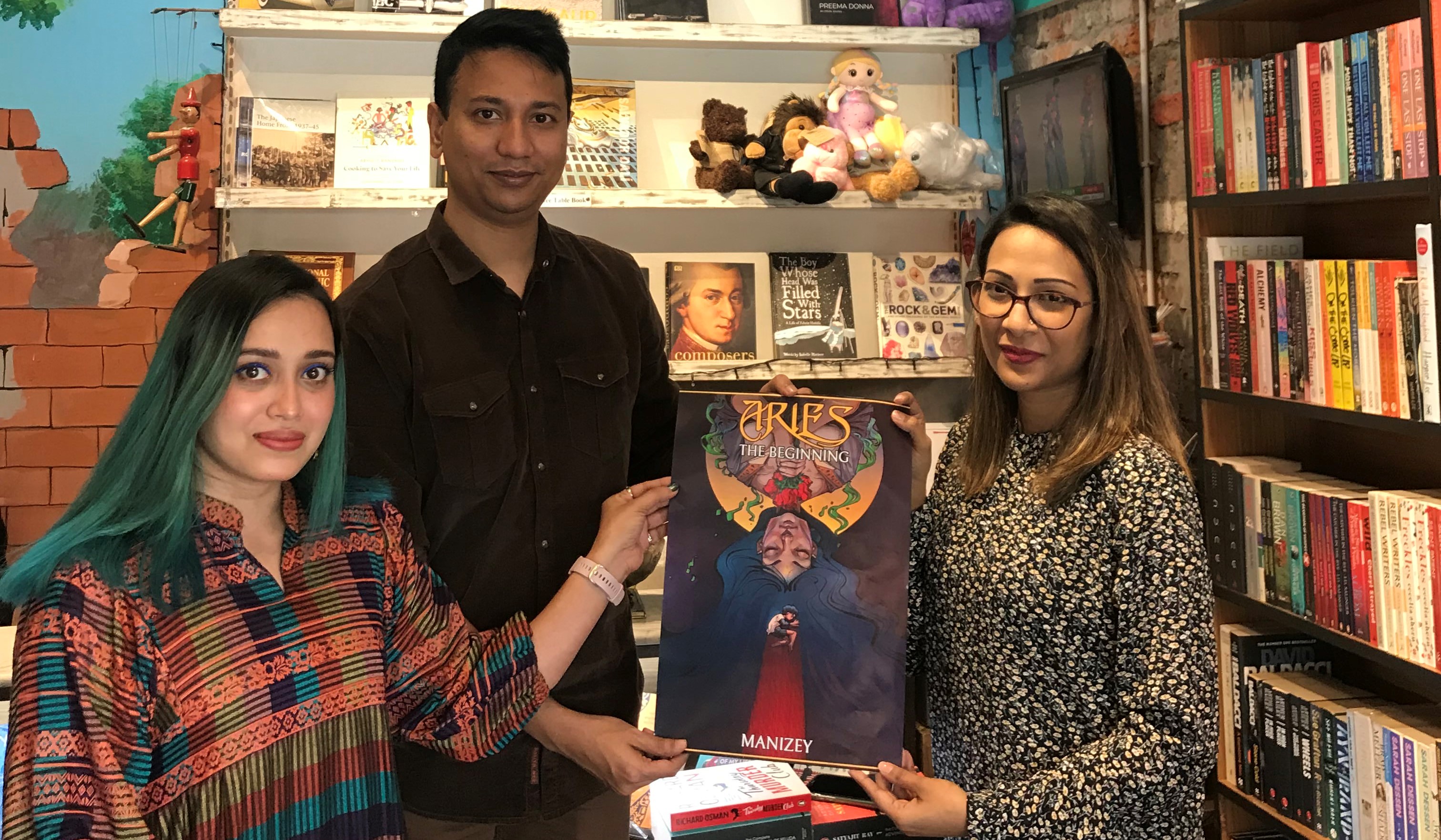 Scavenger hunt and cover reveal for debut novel ‘Aries: The Beginning’ at Bookworm Bangladesh