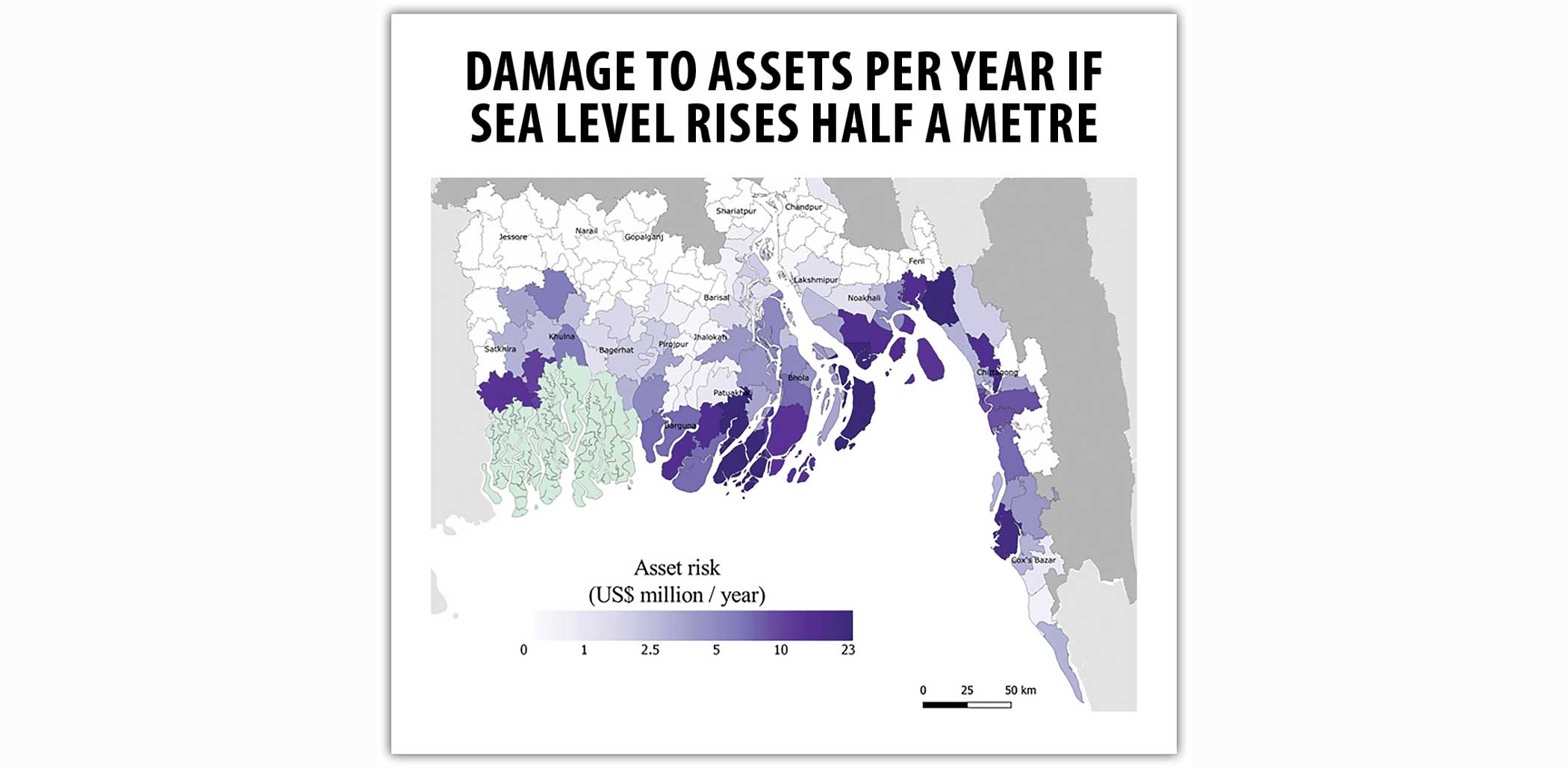 "Bangladesh to lose $570m every year due to climate change" 