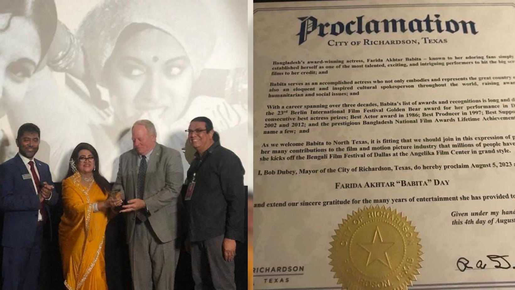 USA’s Richardson city will celebrate August 5 as ‘Babita’ Day