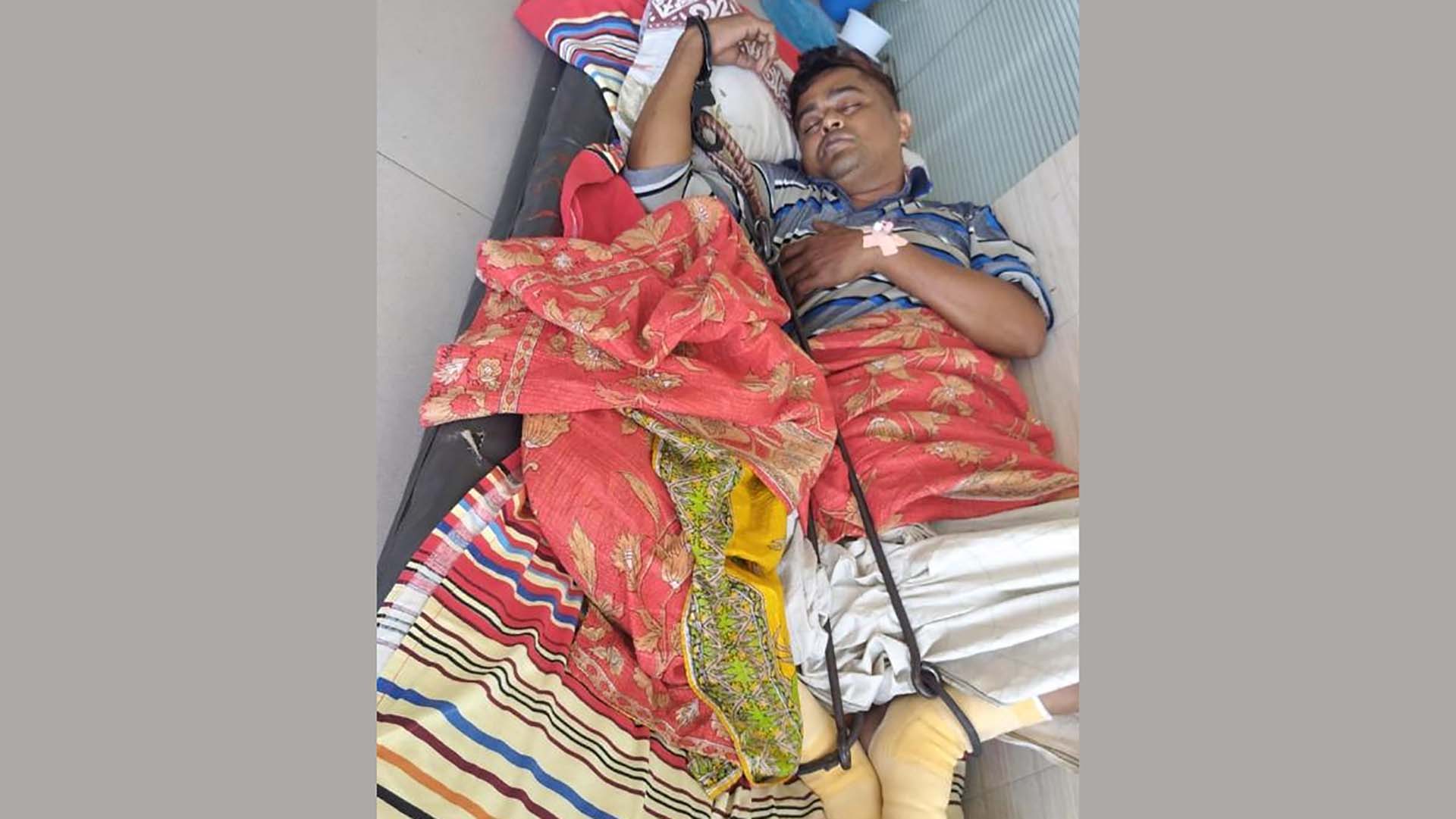 BNP man kept in fetters while being treated after heart attack