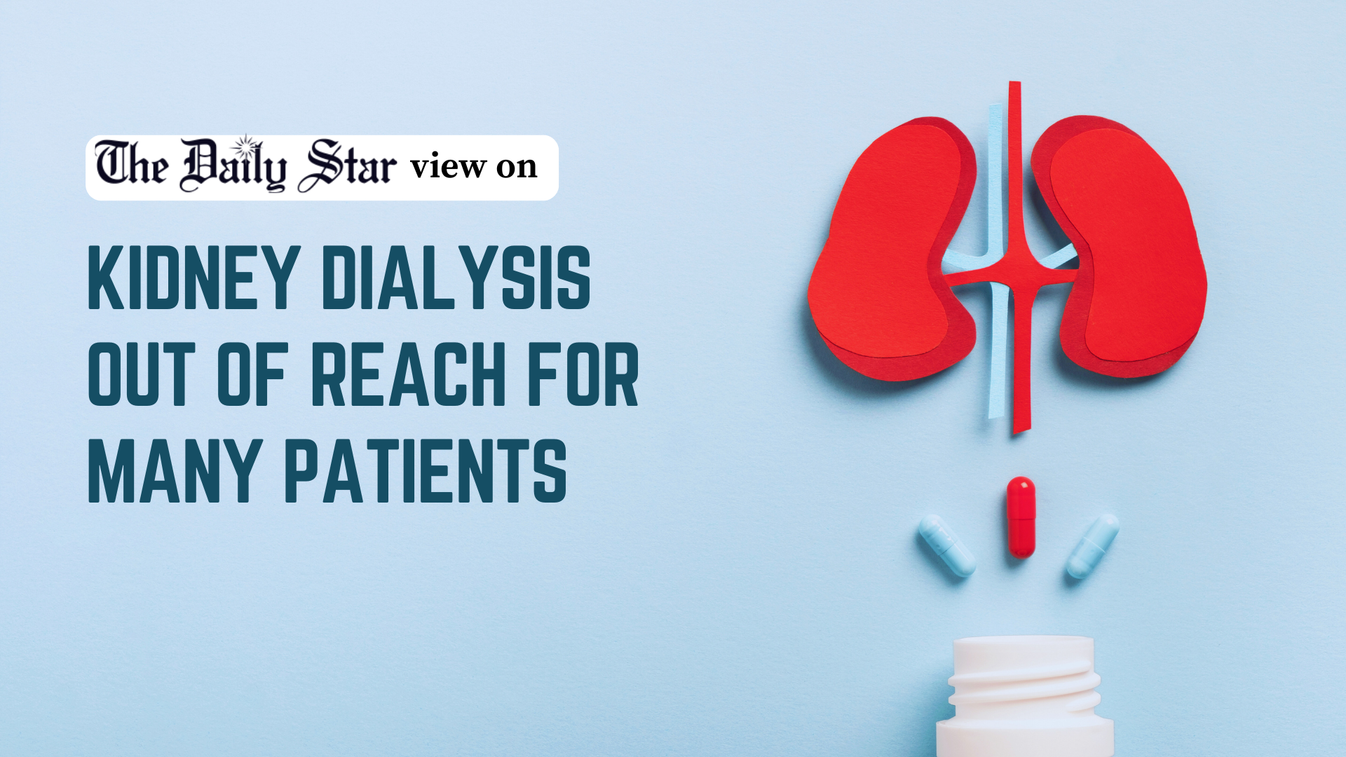 Kidney treatment costs should not be so high
