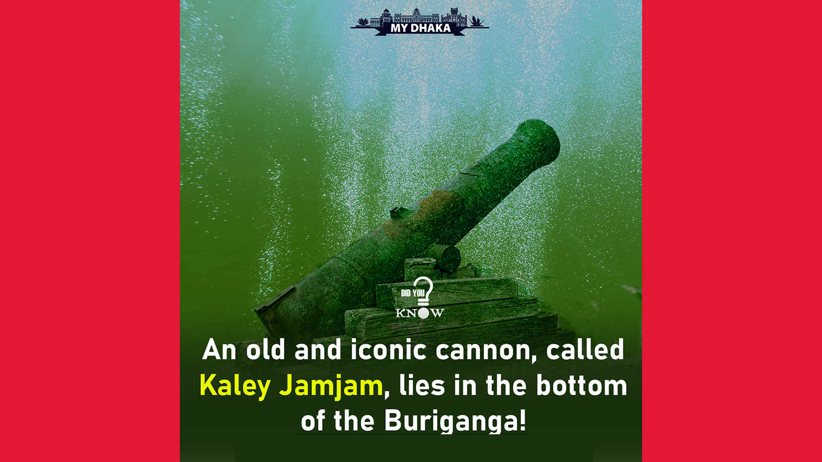 Lost treasure: A Dhaka cannon in the Buriganga!