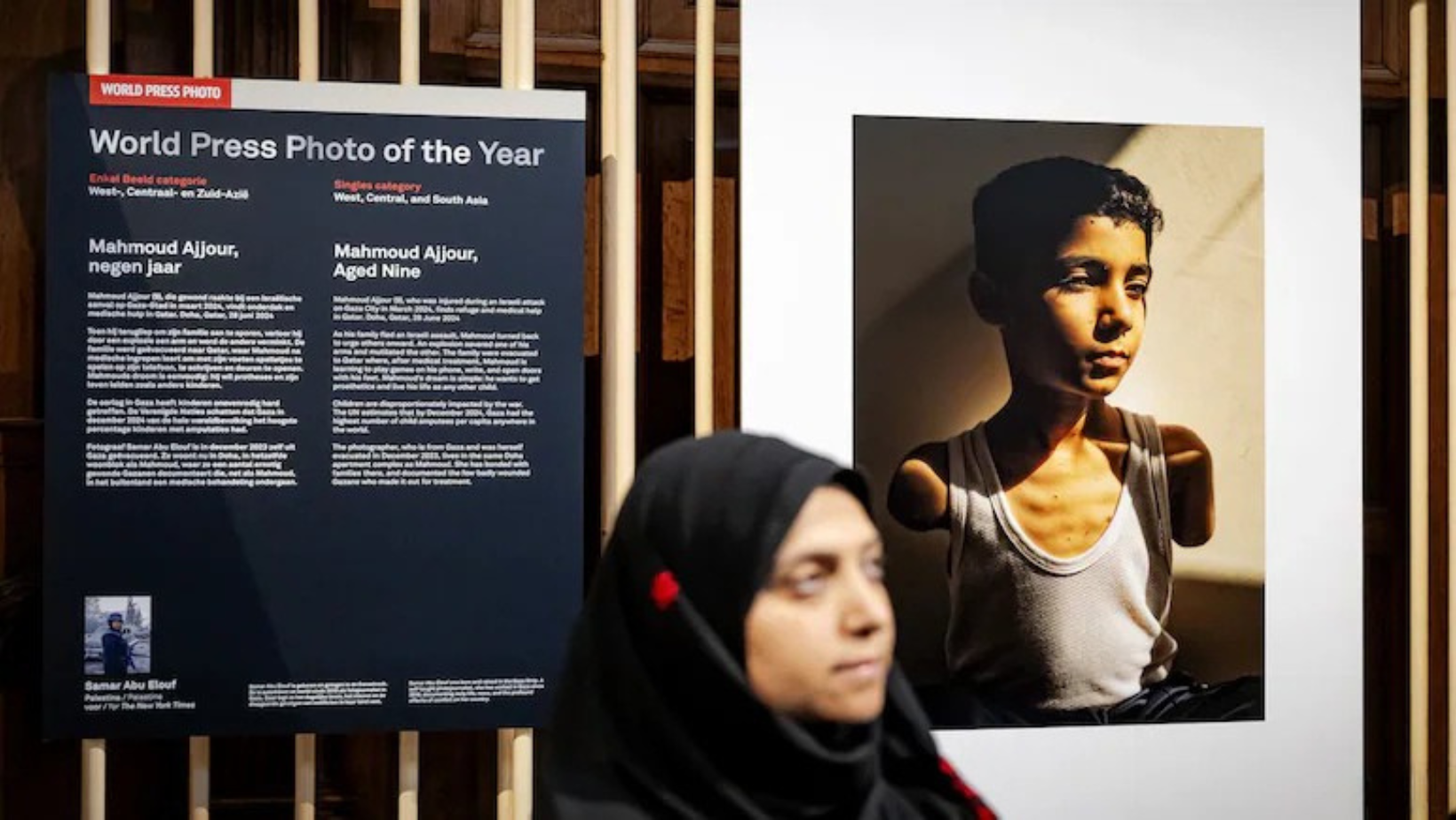 Portrait of amputee Palestinian child wins World Press Photo