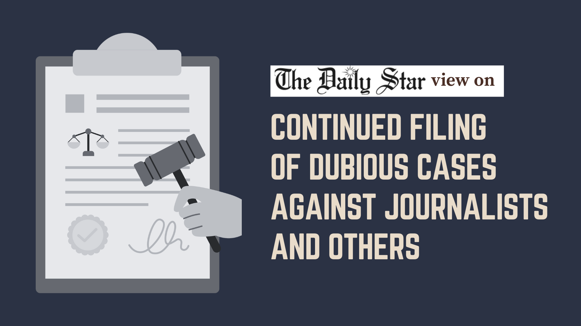 Stop legal harassment through dubious cases  