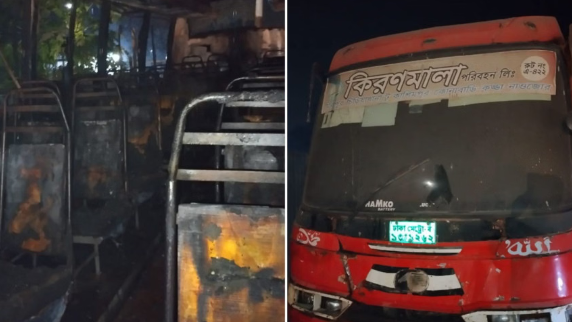 Man who set bus on fire dies after jumping into Turag river