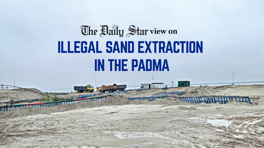 illegal sand mining in Bangladesh