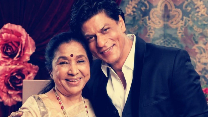 Shah Rukh Khan and Asha Bhosle