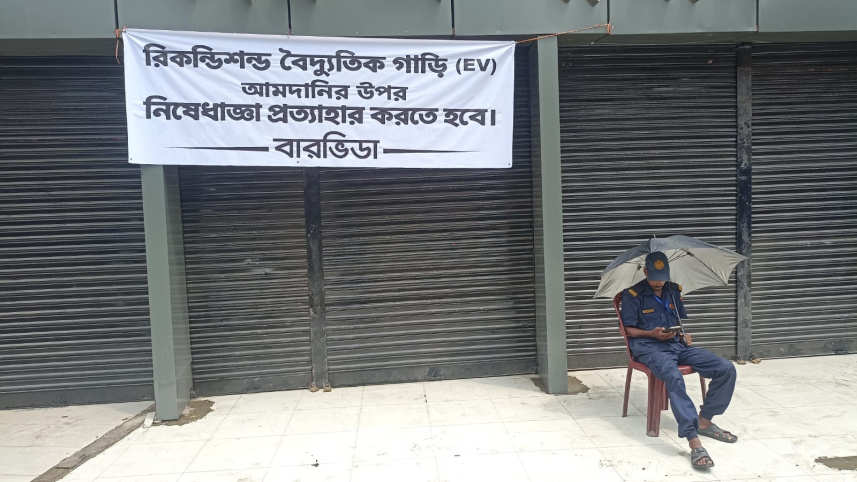 protest against used EV import ban