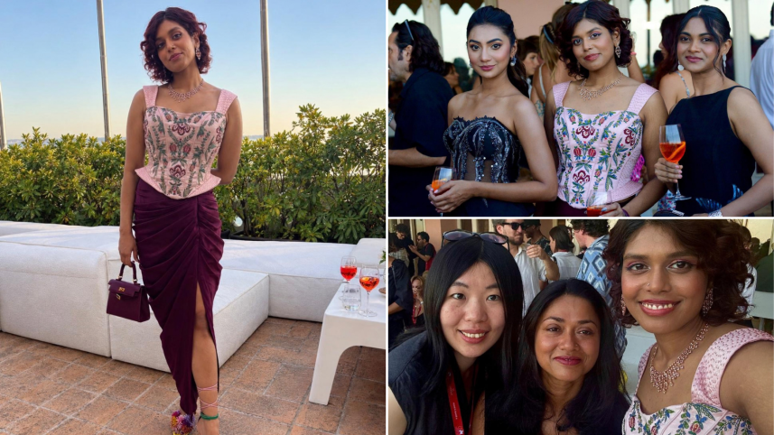 The story behind Zaineen Karim’s crimson Fondazione Prada look