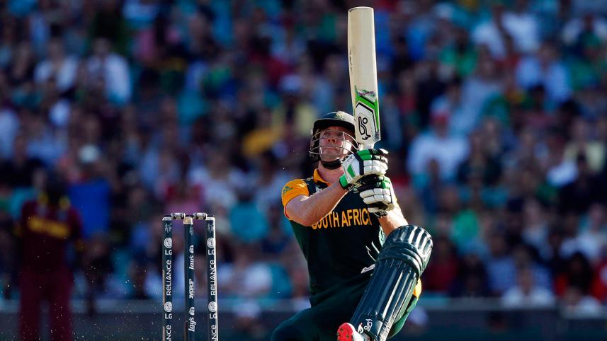 AB de Villiers hits a boundary 