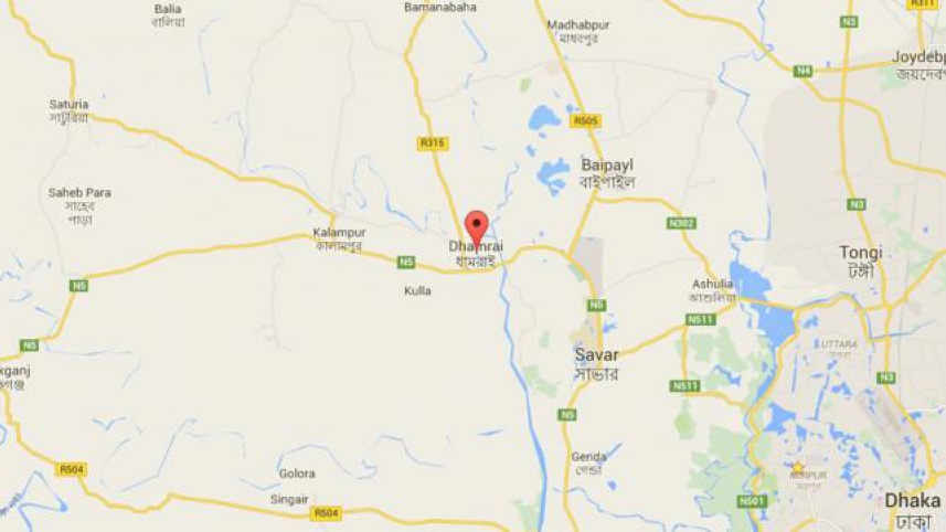 dhamrai map