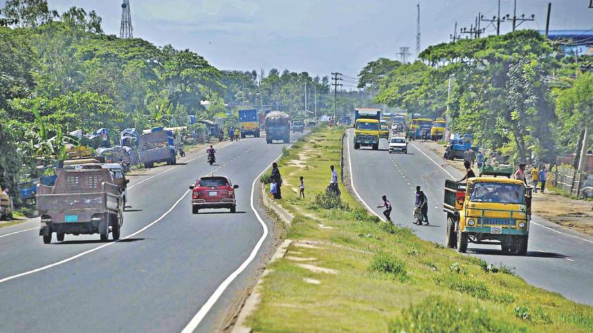 four lane highway
