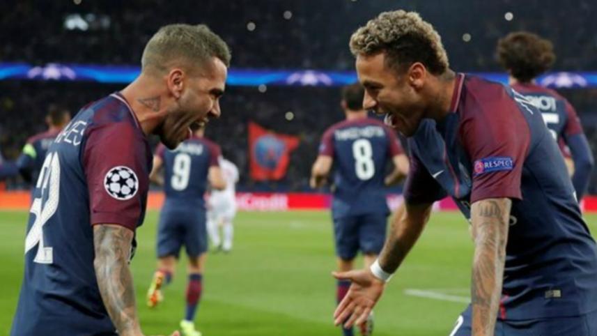 Dani Alves and Neymar