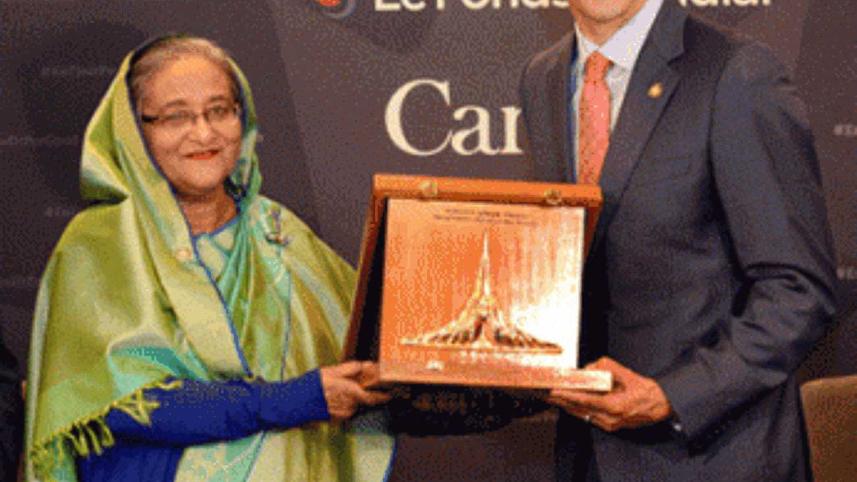 Prime Minister Sheikh Hasina and Justin Trudeau