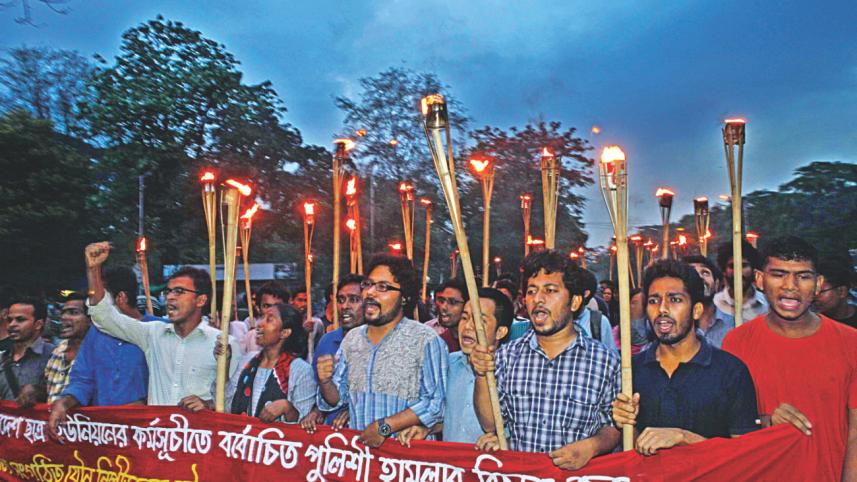 Protest Against Police Attack