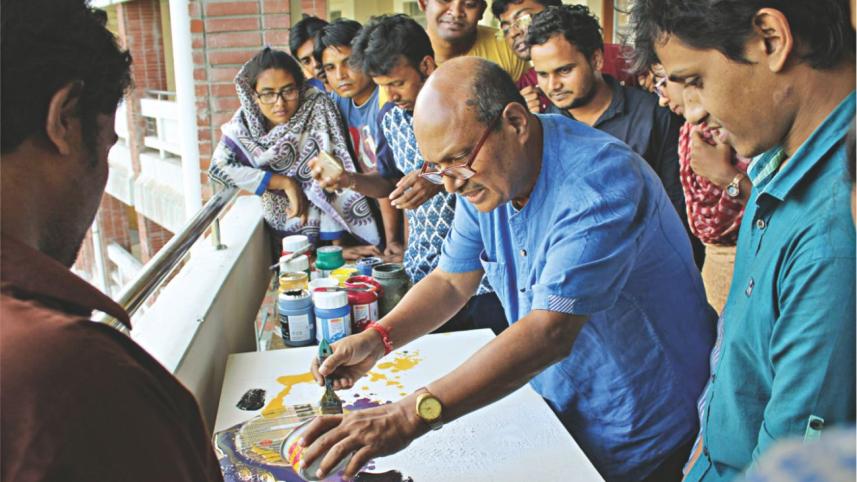 Ranjit Das leads daylong art workshop in M'Singh