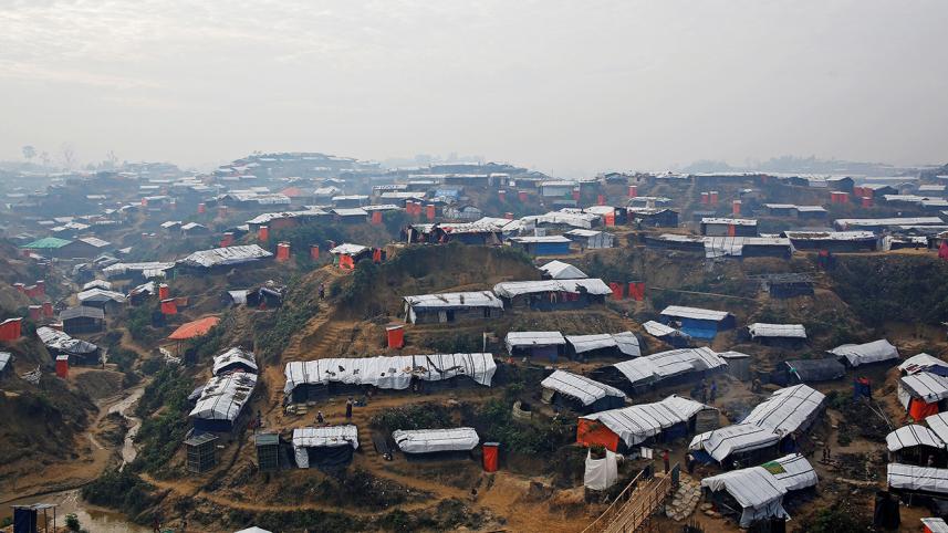 Shelters of Rohingya refugees