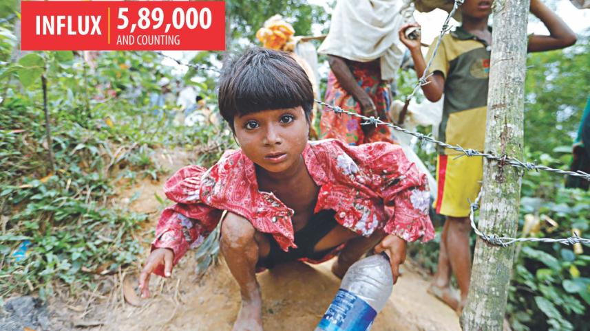 Rohingya crossing border