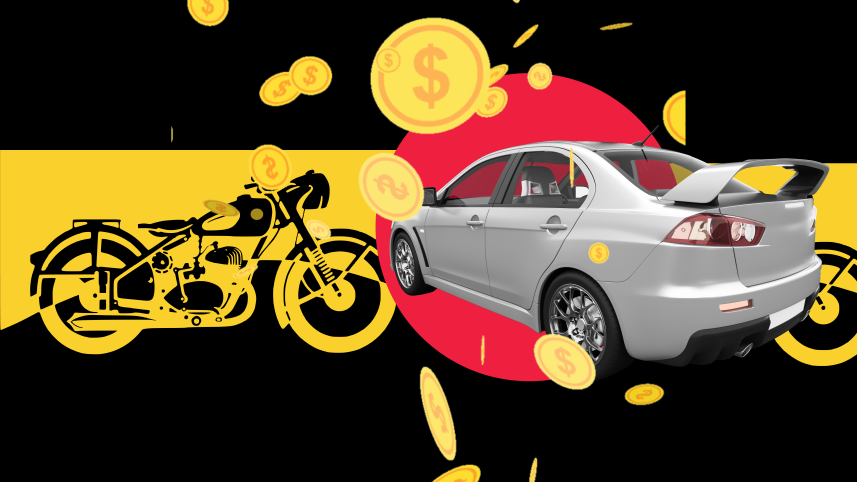 Budget on cars and motorcycles