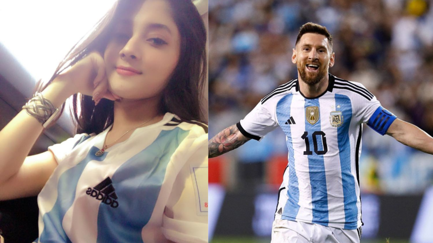 Puja Chery's prince Messi 