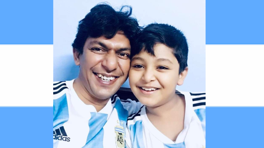 Chanchal Chowdhury and son will be supporting Argentina