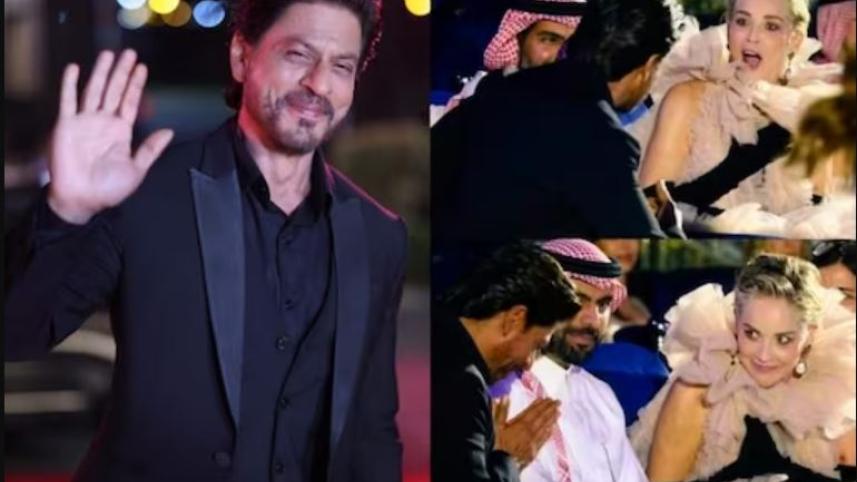 Sharon Stone star struck by SRK at Red Sea Festival