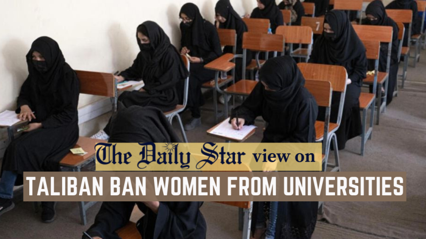 Taliban ban on women's university education 