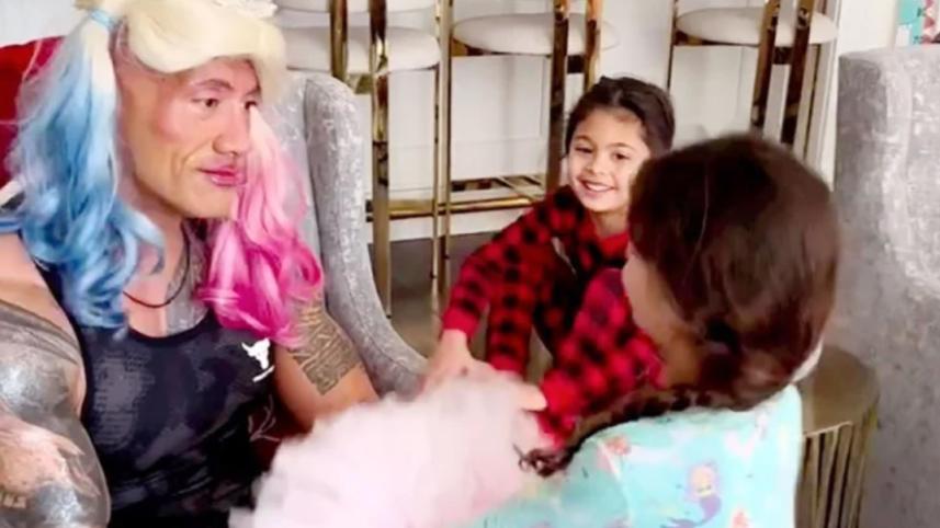 Dwayne Johnson’s viral Christmas makeover with his daughters