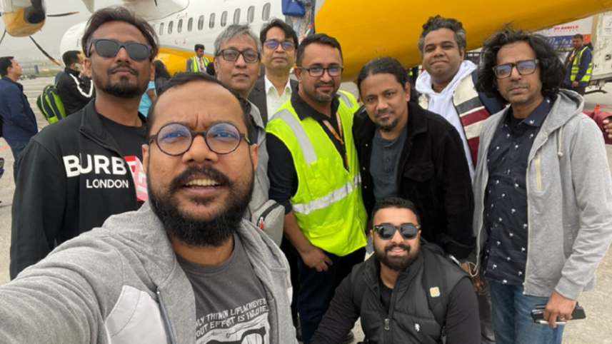Air Astra honours Bappa Mazumder during flight