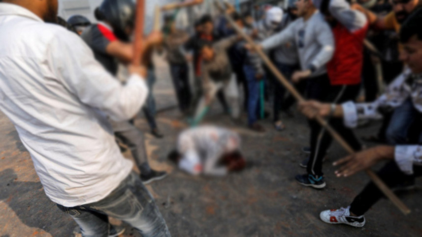 beat a Muslim man during a clash