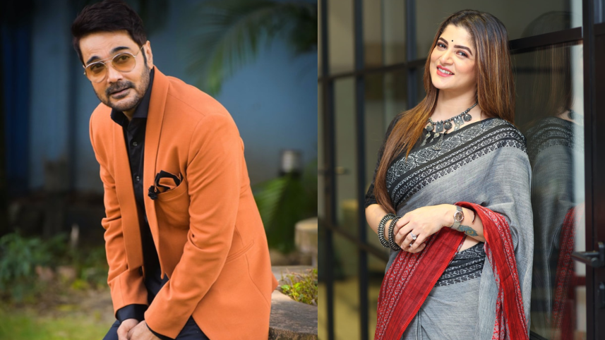 Prosenjit Chatterjee and Srabanti Chatterjee