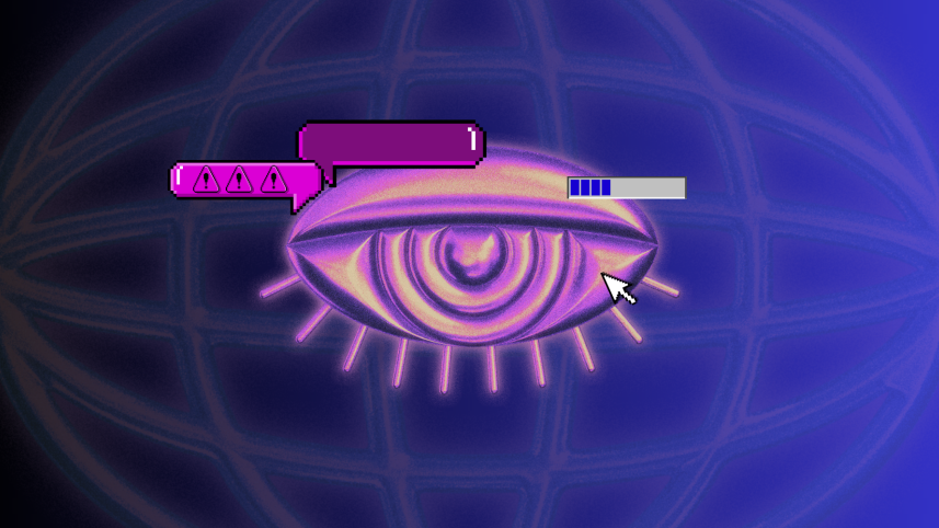 A watchful eye representing the privacy breach of our data.