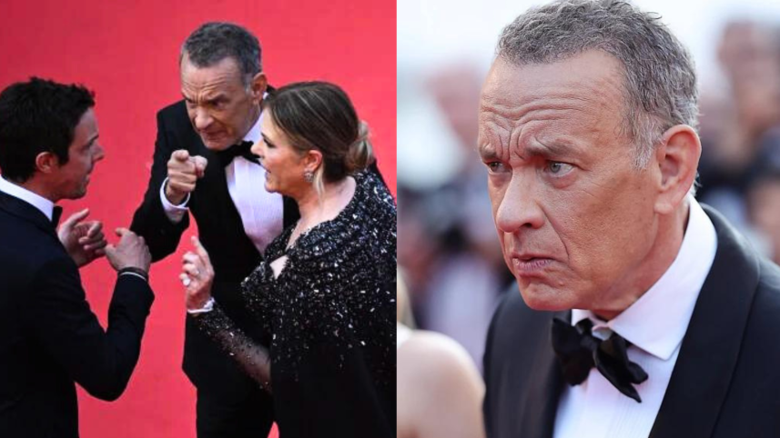 Did Tom Hanks lose his temper at Cannes? 