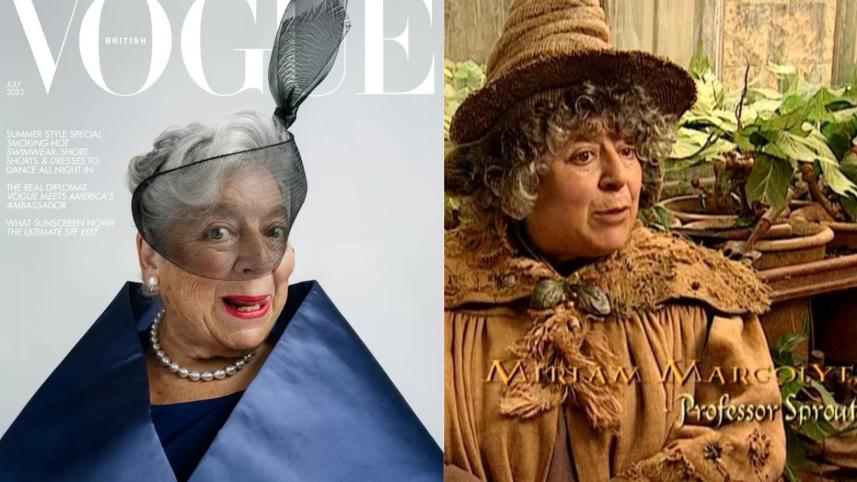 Harry Potter’s ‘Professor Sprout’ makes Vogue debut at 82