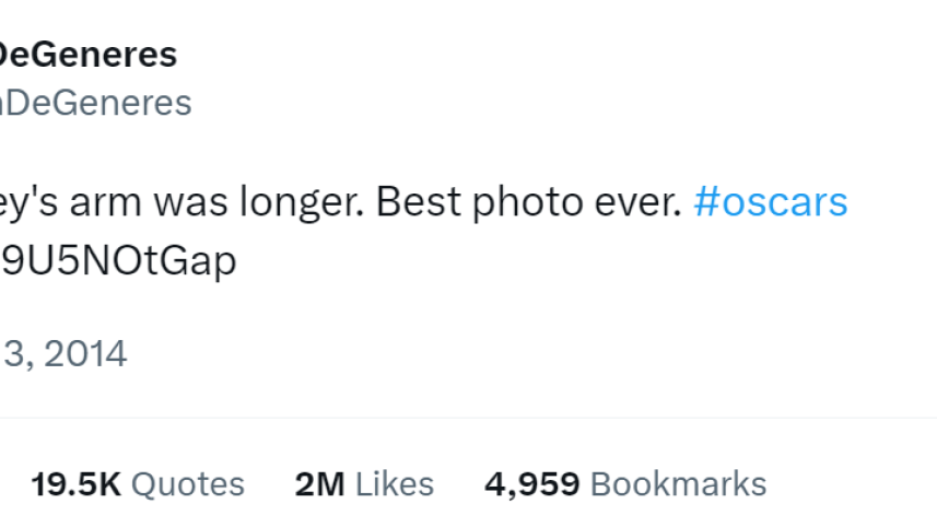 Ellen tweet