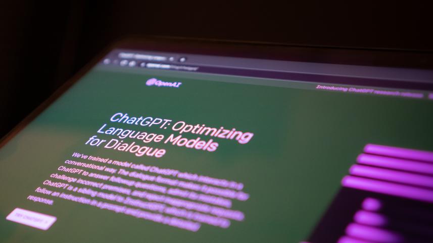 ChatGPT on screen