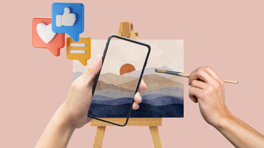 Creative work being throttled by validation on social media. 