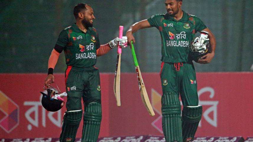 Najmul Hossain Shanto strikes a century, his career-best, against Sri Lanka in Chattogram, 