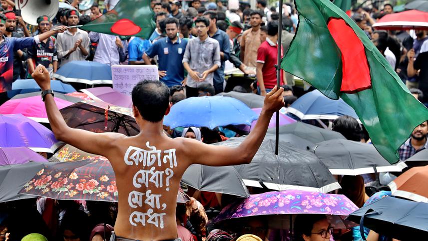 protests against Freedom fighters’ quota in Bangladesh