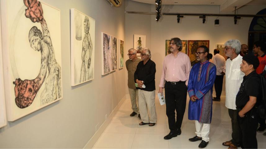 Uttam Kumar Roy’s solo exhibition unveils reality through fiction 