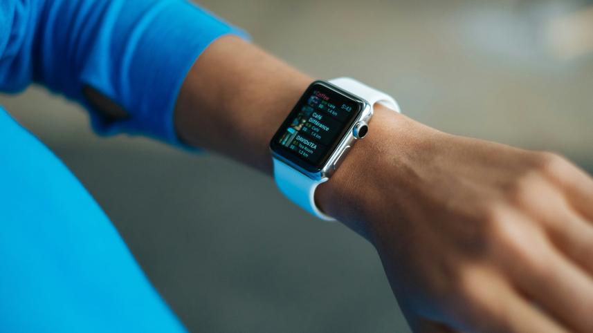 Apple Watch SE on hand