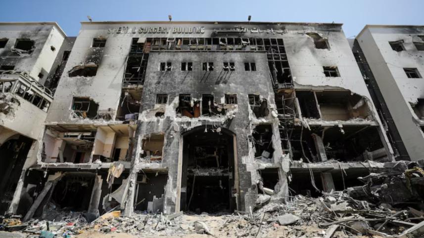 The damaged Al Shifa Hospital in Gaza Strip. FILE PHOTO: REUTERS