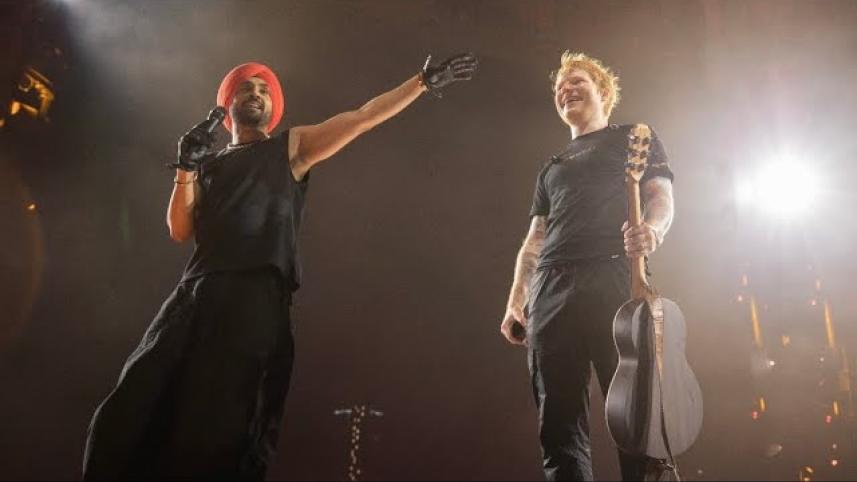 Ed Sheeran joins Diljit Dosanjh for surprise onstage performance in Birmingham
