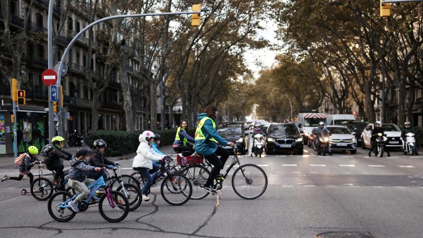 Bike bus in Barcelona