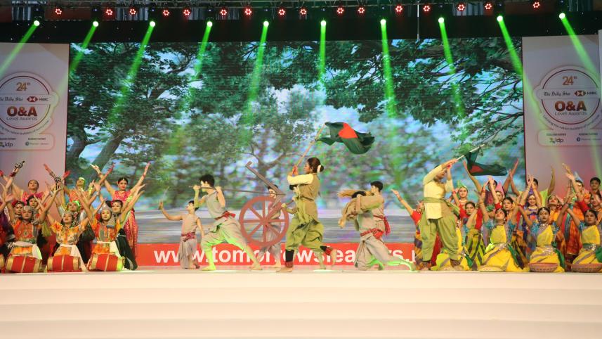 Performers at the O and A level award ceremony 