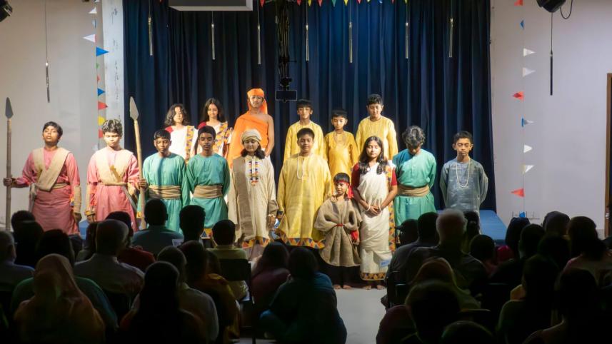 Bibarton’s child artistes stage Tagore’s ‘Rother Roshi’