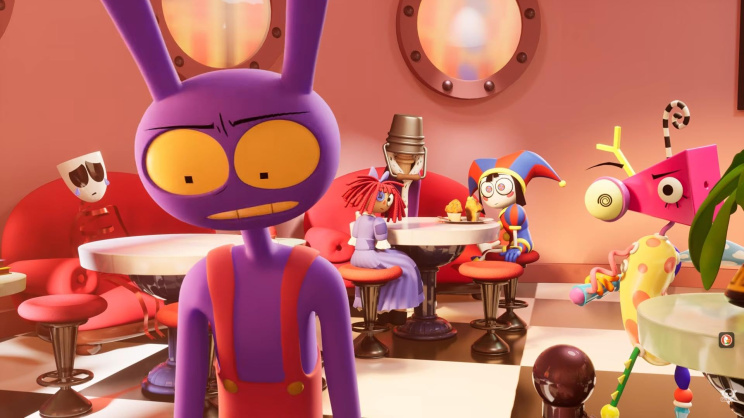 Screenshot of a scene from The Amazing Digital Circus. 